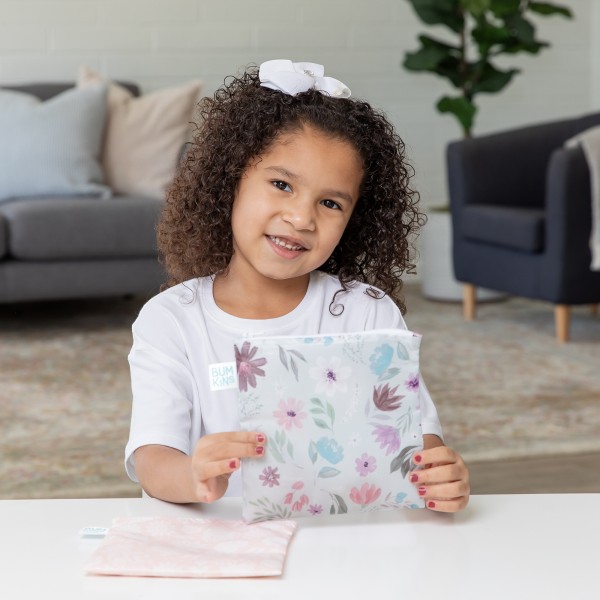 Bolsa para snacks - grande (2 paquete) - Floral & Lace