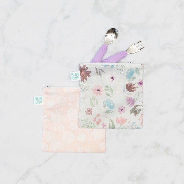 Bolsa para snacks - grande (2 paquete) - Floral & Lace