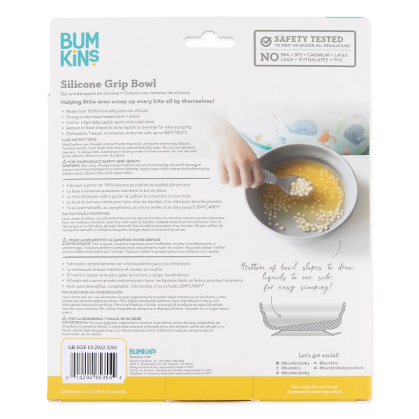 Cuenco con ventosa de silicona - Salvia