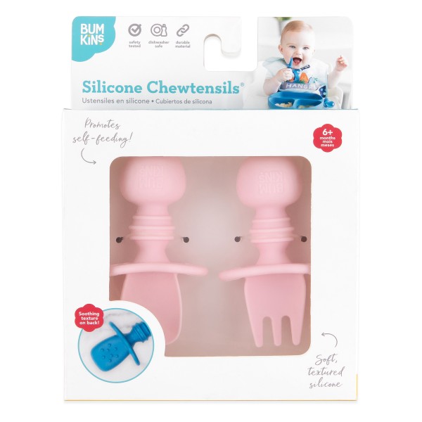 Chewtensils® Ustensiles en silicone - Rose