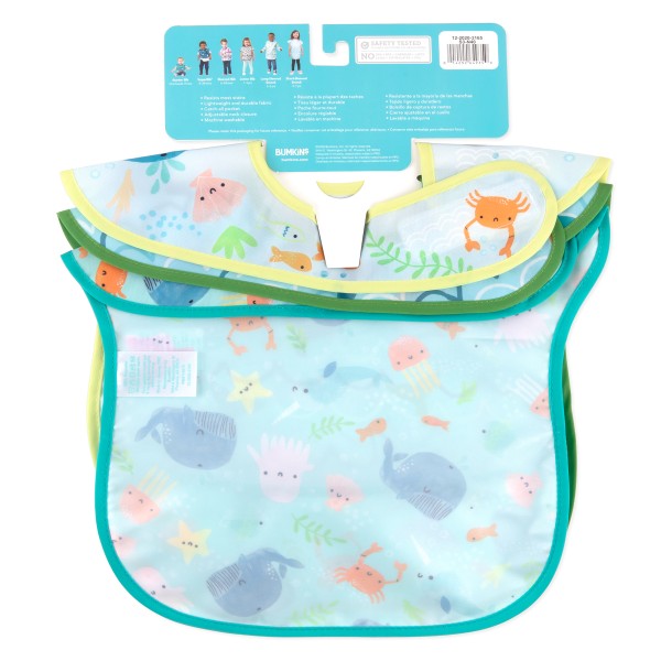 SuperBib® (3 pack) - Rolling With the Waves, Ocean Life, Whale Tail