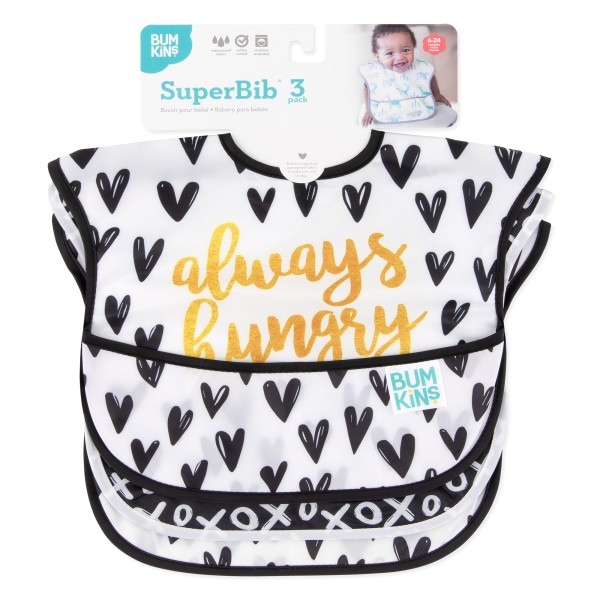 SuperBib® slab (3 stuks) - Always Hungry, XOXO, Hearts