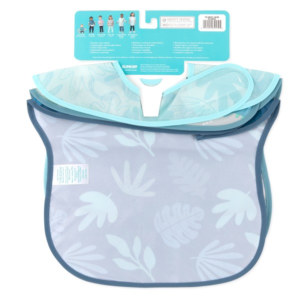 SuperBib® Baby-Lätzchen - 6-24 Monate (3er-Pack) - Hangry, Dinosaurs, Blue Tropic