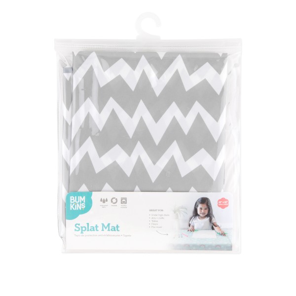 Tapis de Protection Anti-éclaboussures - Grey Chevron