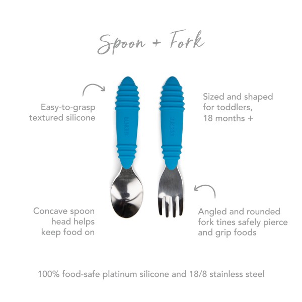 Lepel + vork - Donkerblauw