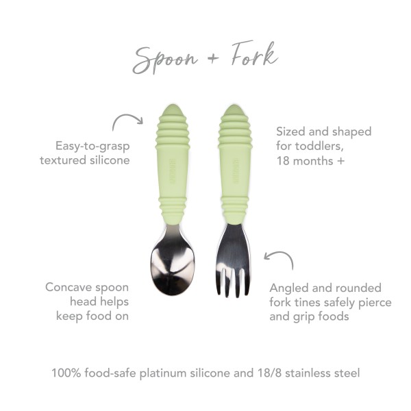 Spoon + fork - Sage
