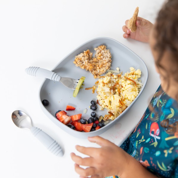 Silikon-Saugnapf-Tablett - Grau