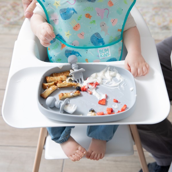 Silikon-Saugnapf-Tablett - Grau