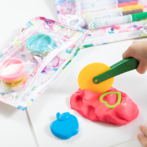 Reisebeutel mit durchsichtigem Fenster (3er-Pack) - Watercolor