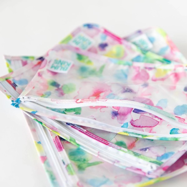 Reisebeutel mit durchsichtigem Fenster (3er-Pack) - Watercolor