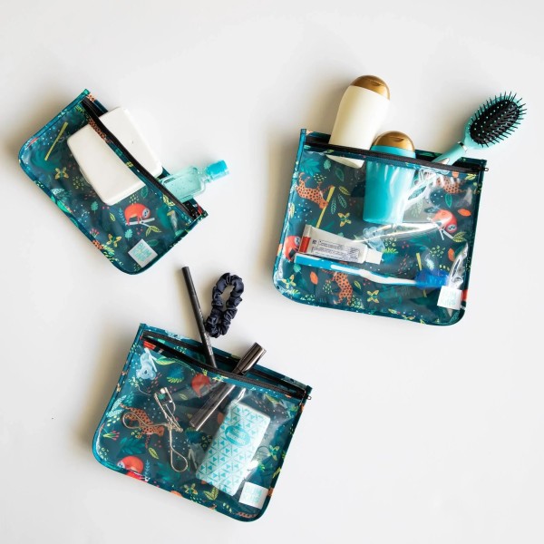 Clear Travel Bag (3 pack) - Jungle