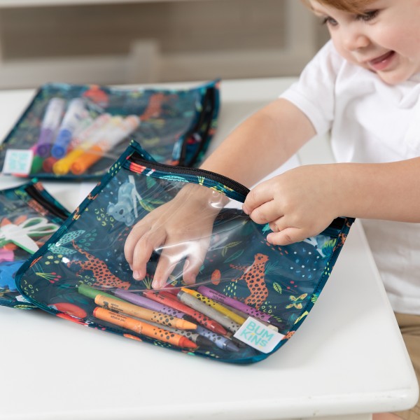 Clear Travel Bag (3 pack) - Jungle