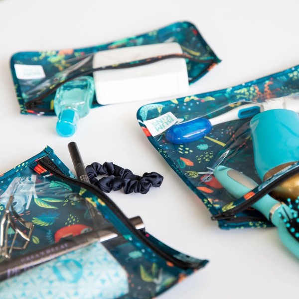 Clear Travel Bag (3 pack) - Jungle