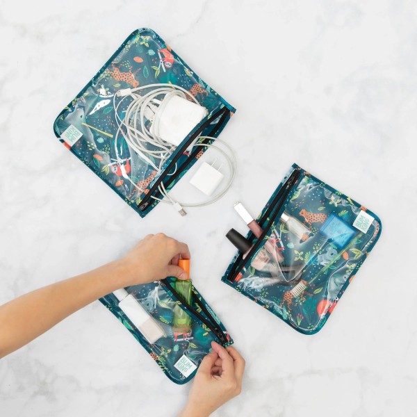 Clear Travel Bag (3 pack) - Jungle