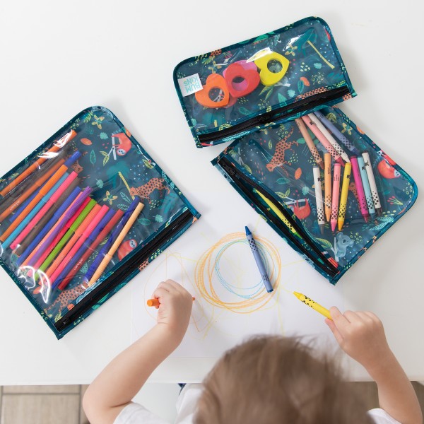Clear Travel Bag (3 pack) - Jungle