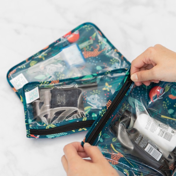 Clear Travel Bag (3 pack) - Jungle