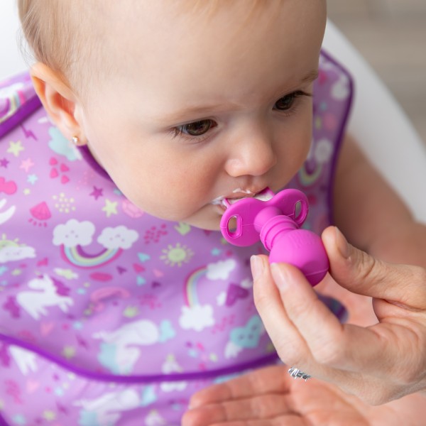 Chewtensils® Cubiertos de silicona - Fucsia