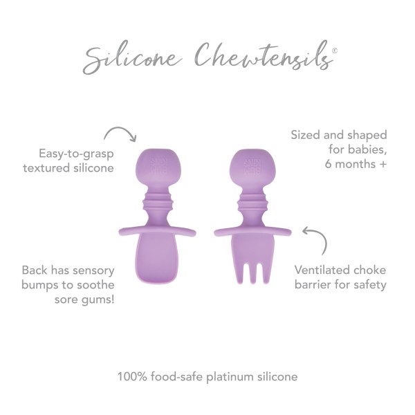 Chewtensils® Ustensiles en silicone - Lavande