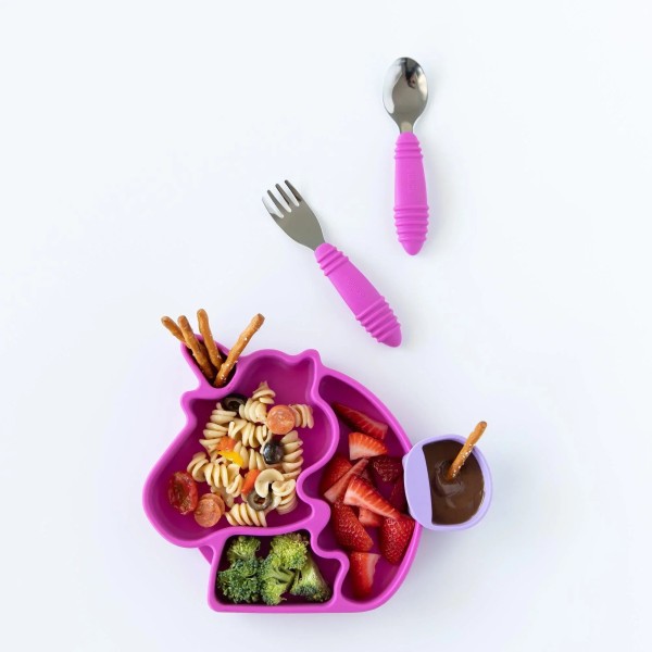 Silicone grip dish - Unicorn