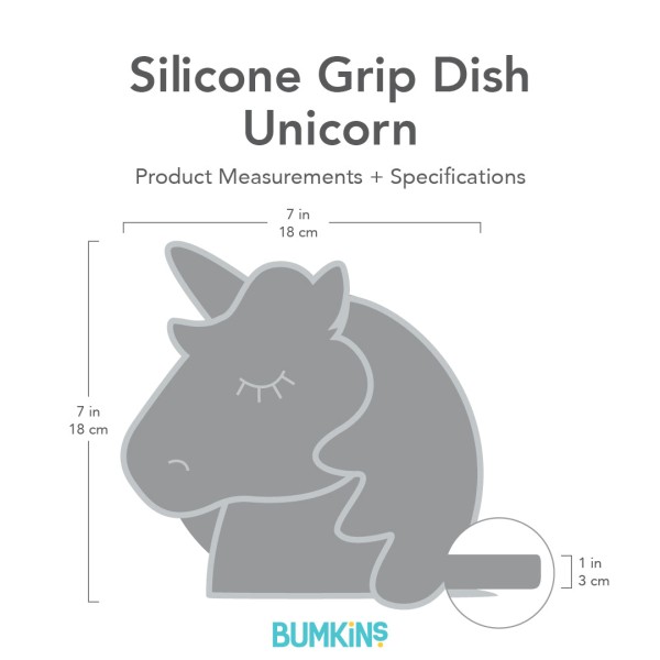 Silicone grip dish - Unicorn