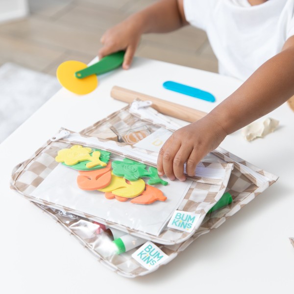 Reistasjes met doorzichtig venster (3 stuks) - Sand Check