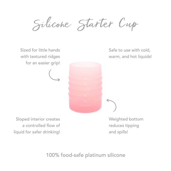 Siliconen startbeker - Roze Jelly