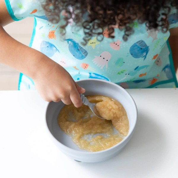 Siliconen kom met zuignap - Grijs