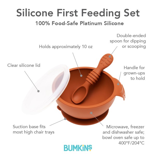 Silicone First Feeding Set - Clay