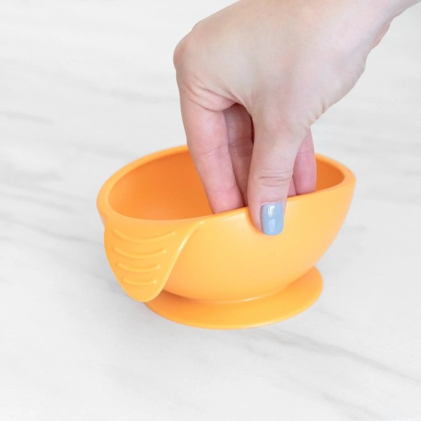Ensemble de Premier Repas en Silicone - Orange