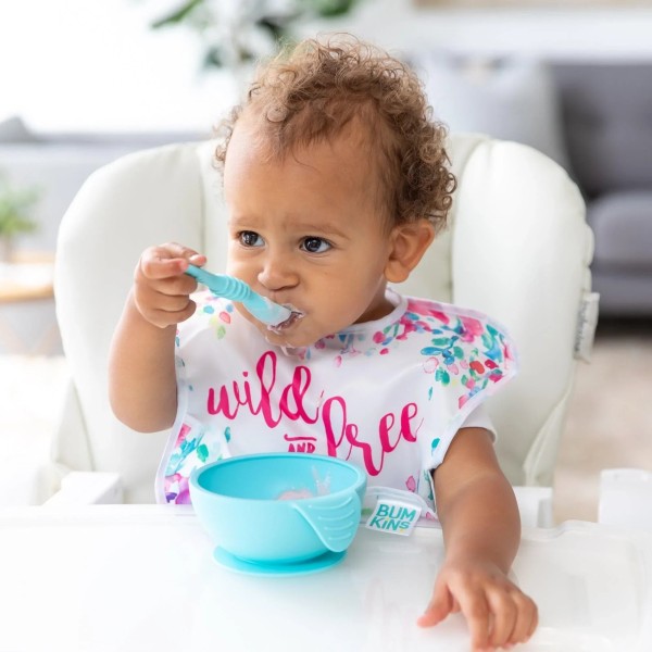 Silicone first feeding set - Blue