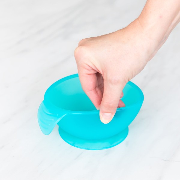 Siliconen eerste baby eetset - Blue Jelly