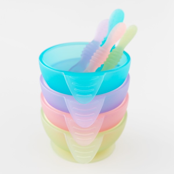 Siliconen eerste baby eetset - Groen Jelly