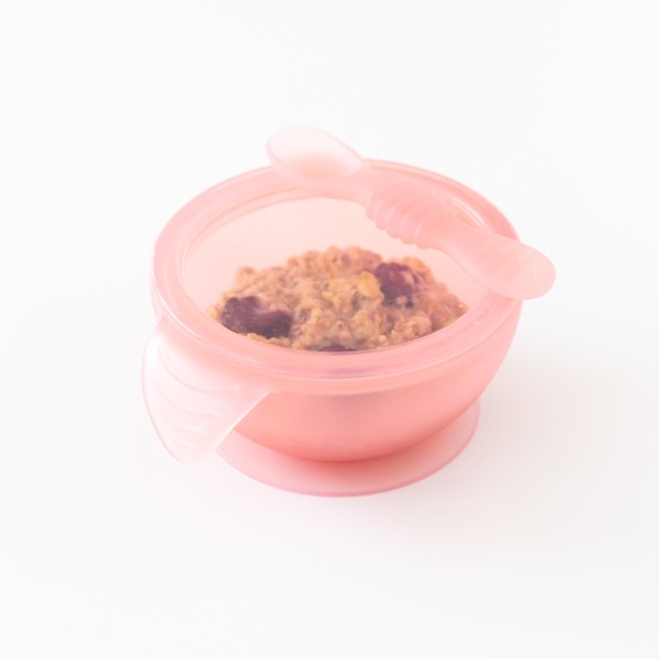 Ensemble de premier repas en silicone - Rose Jelly