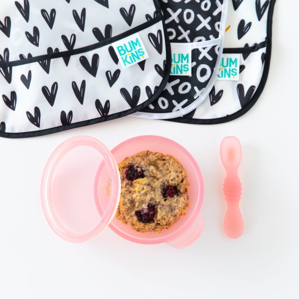 Ensemble de premier repas en silicone - Rose Jelly