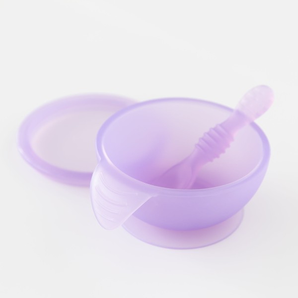 Juego de silicona para aprender a comer solos - Morado Jelly