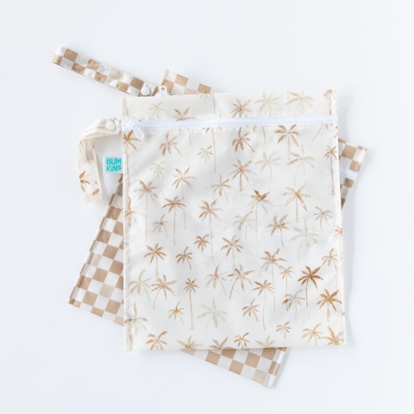 Bolsa para artículos húmedos (2 paquete) - Palm Daze & Sand Check