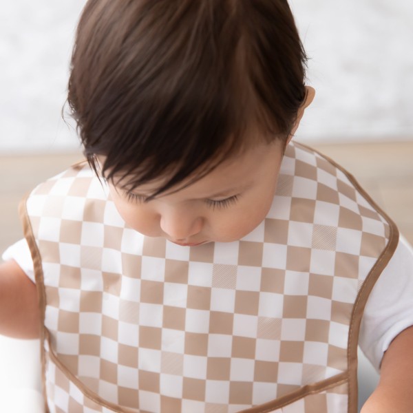 SuperBib® Bavoir pour bébé (3 paquet) - Palm Daze, Sand Check, Charcoal Check