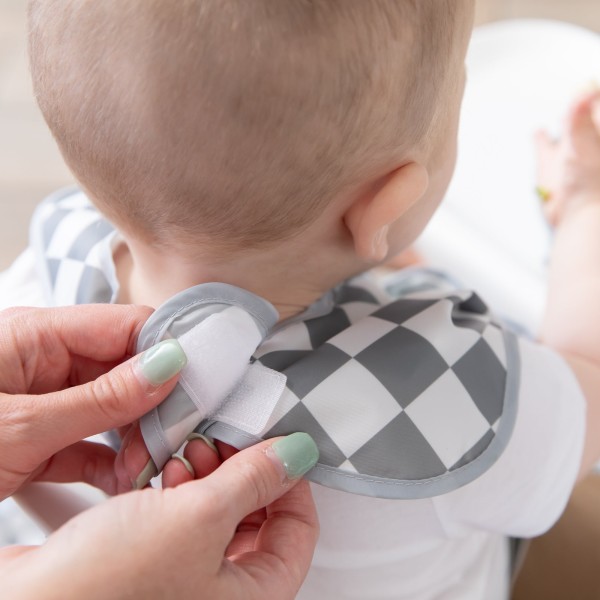 SuperBib® Bavoir pour bébé (3 paquet) - Palm Daze, Sand Check, Charcoal Check