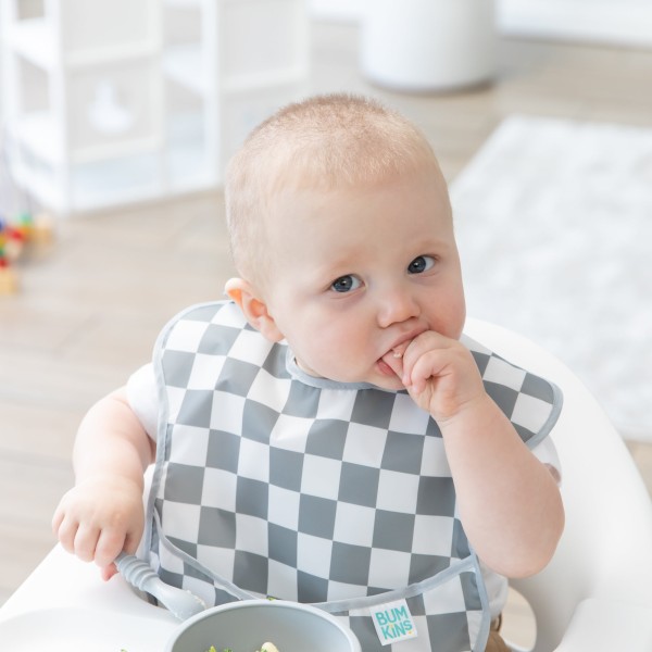 SuperBib® Bavoir pour bébé (3 paquet) - Palm Daze, Sand Check, Charcoal Check