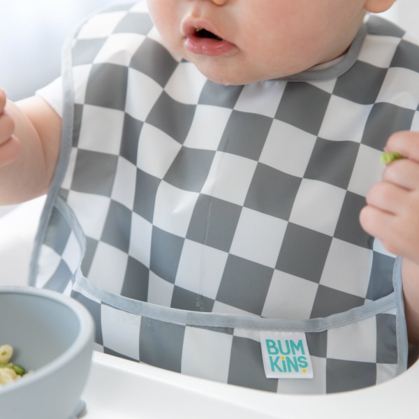 SuperBib® Bavoir pour bébé (3 paquet) - Palm Daze, Sand Check, Charcoal Check