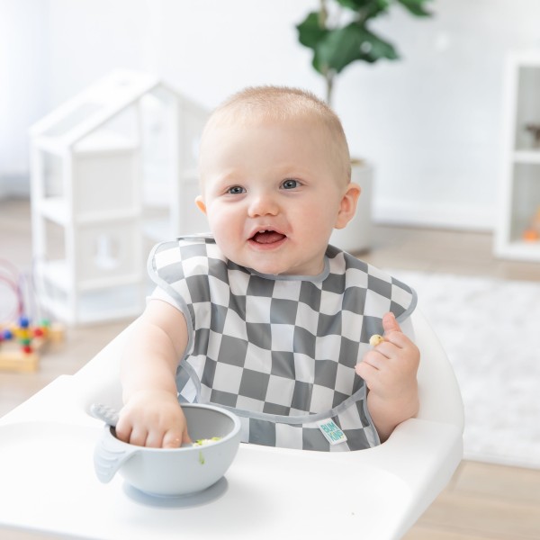 SuperBib® Bavoir pour bébé (3 paquet) - Palm Daze, Sand Check, Charcoal Check