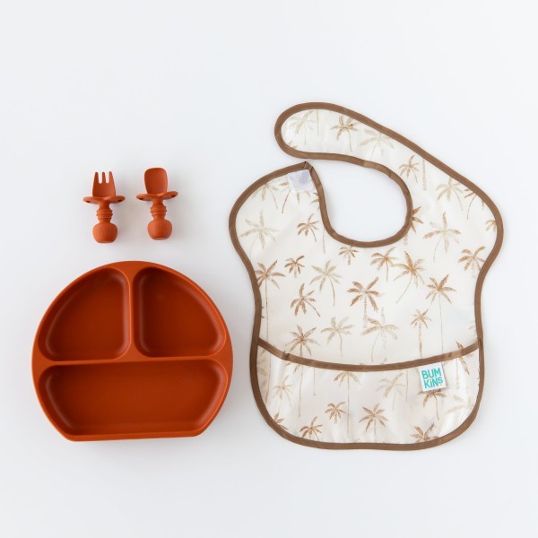 SuperBib® Bavoir pour bébé (3 paquet) - Palm Daze, Sand Check, Charcoal Check