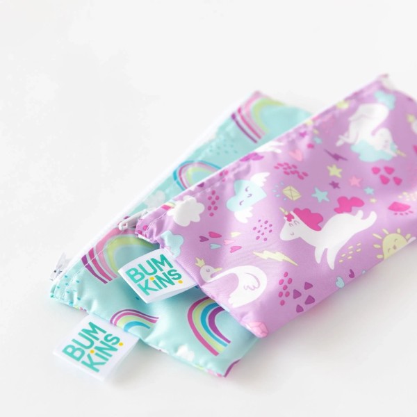 Reusable snack bag - small (2 pack) - Rainbows & Unicorns