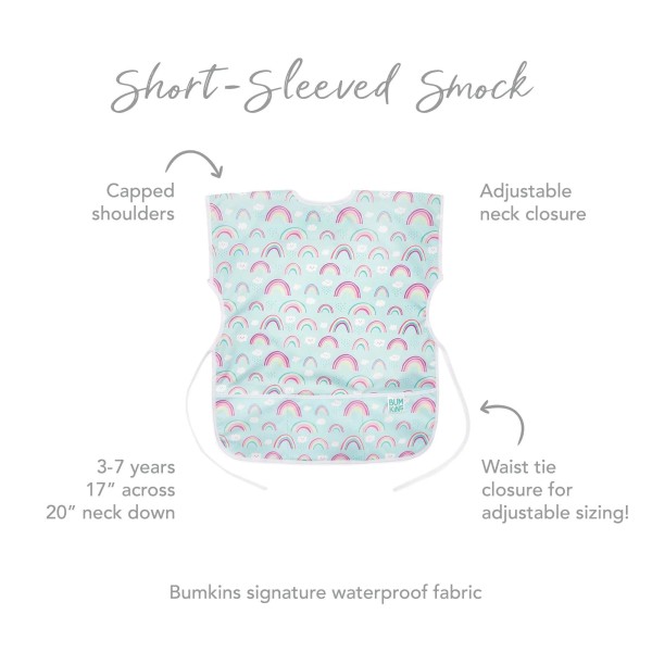 Short-sleeved art smock - Rainbows