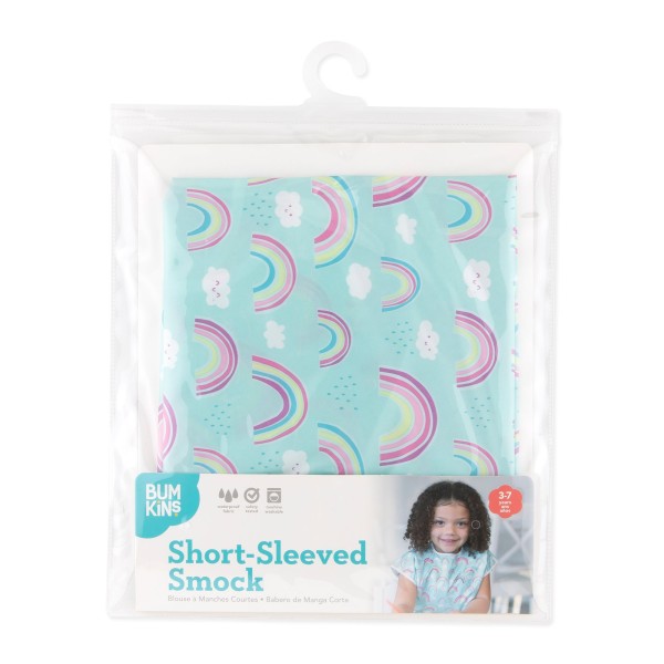 Short-sleeved art smock - Rainbows