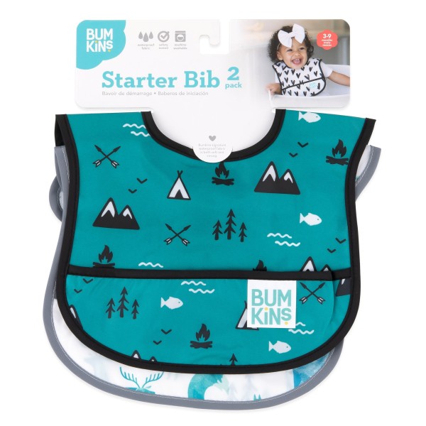 Starter Bib Bavoir de Démarrage - 3-9 mois (2 paquet) - Outdoors & Wildlife