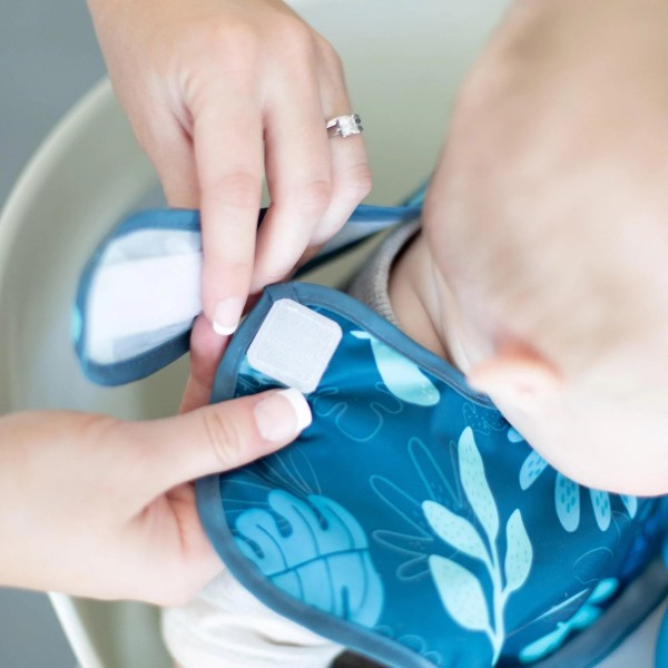 SuperBib® Baby-Lätzchen - 6-24 Monate (3er-Pack) - Hangry, Dinosaurs, Blue Tropic