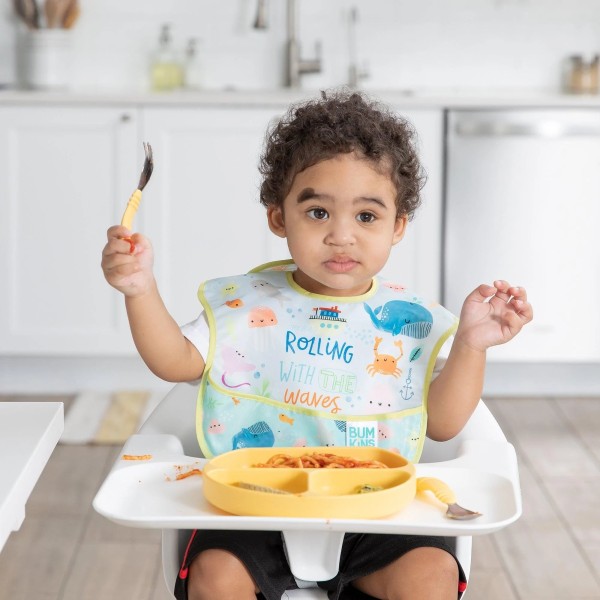 SuperBib® (3 pack) - Rolling With the Waves, Ocean Life, Whale Tail