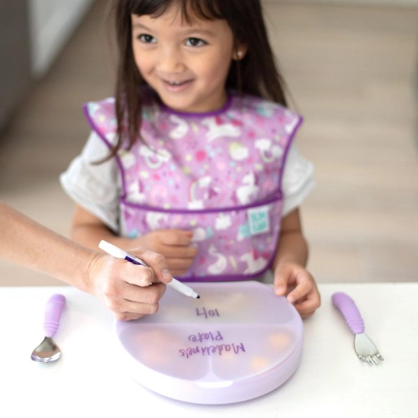 Silicone Stretch Lid for Grip Dish 3 Section, Grip Plate - Transparent