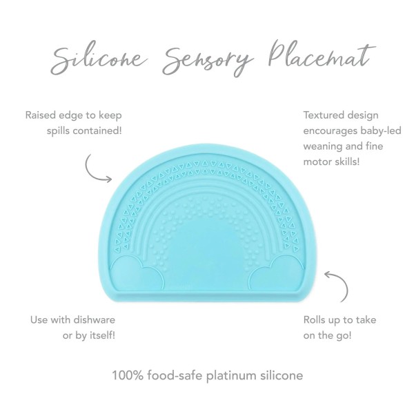 Siliconen sensorische placemat - Blauw